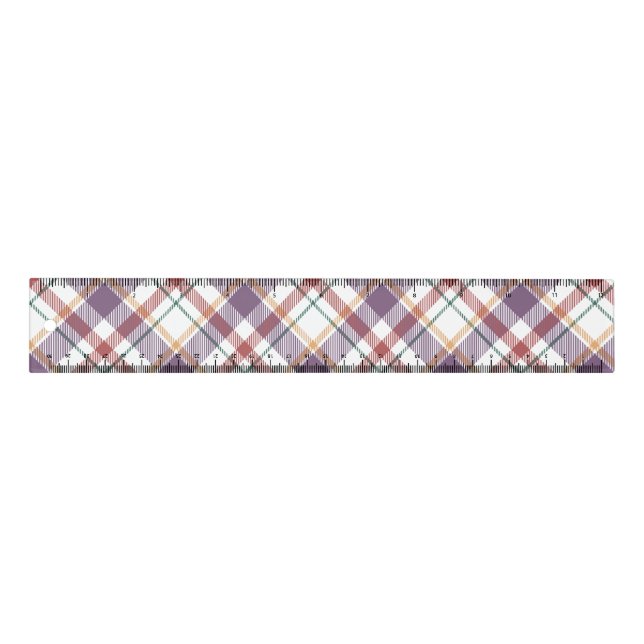 Classic Plaid Pattern Ruler (Front)
