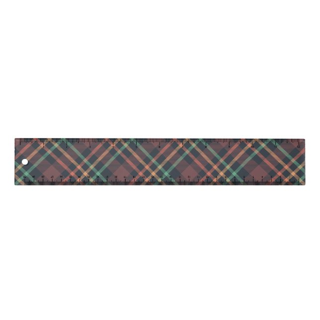 Classic Plaid Pattern Ruler (Front)