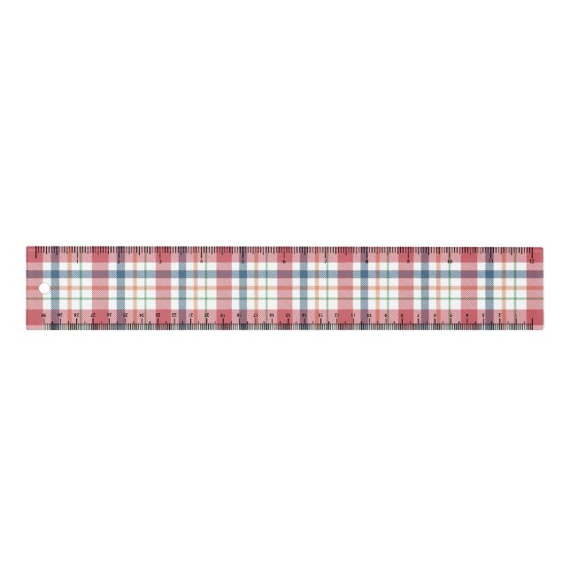 Classic Plaid Pattern Ruler (Front)