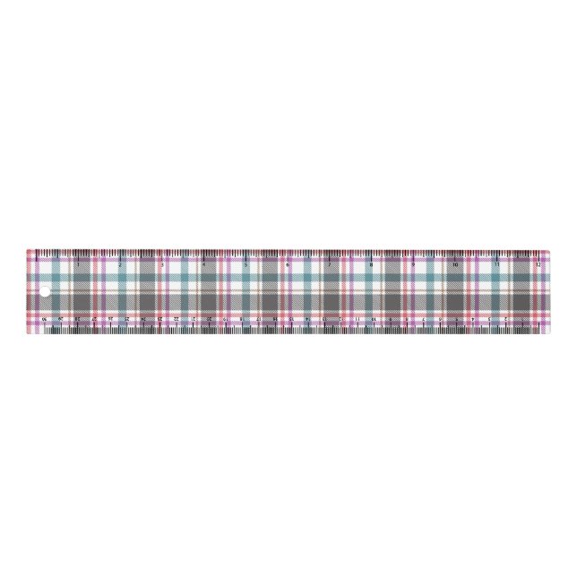 Classic Plaid Pattern Ruler (Front)