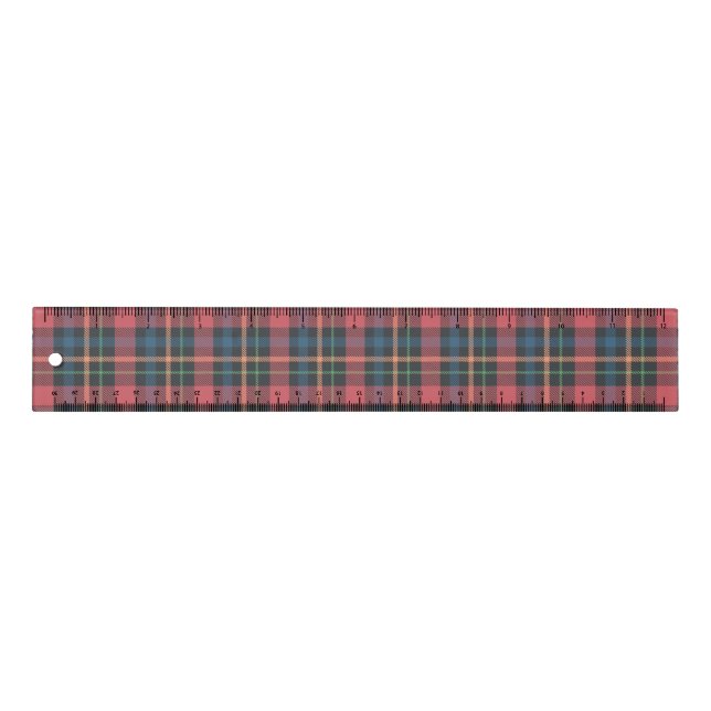 Classic Plaid Pattern Ruler (Front)