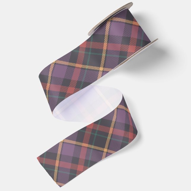 Classic Plaid Pattern Satin Ribbon (Front+Back)