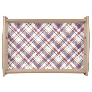 Classic Plaid Pattern Serving Tray
