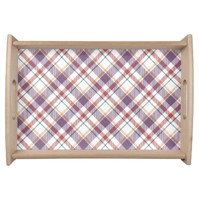 Classic Plaid Pattern Serving Tray (Front)