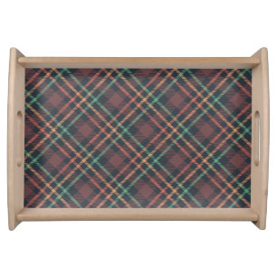 Classic Plaid Pattern Serving Tray