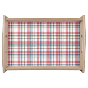 Classic Plaid Pattern Serving Tray
