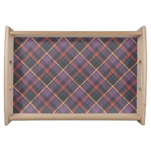 Classic Plaid Pattern Serving Tray