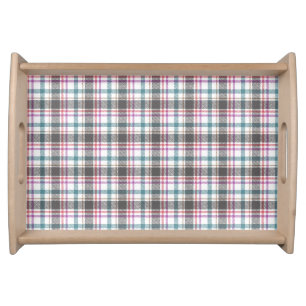 Classic Plaid Pattern Serving Tray