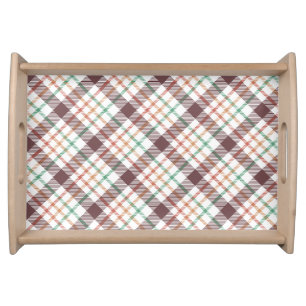 Classic Plaid Pattern Serving Tray