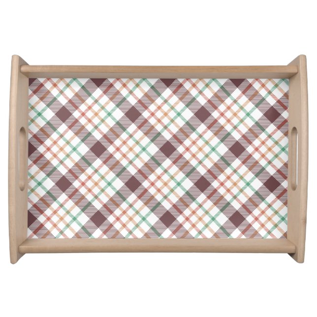 Classic Plaid Pattern Serving Tray (Front)