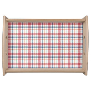 Classic Plaid Pattern Serving Tray