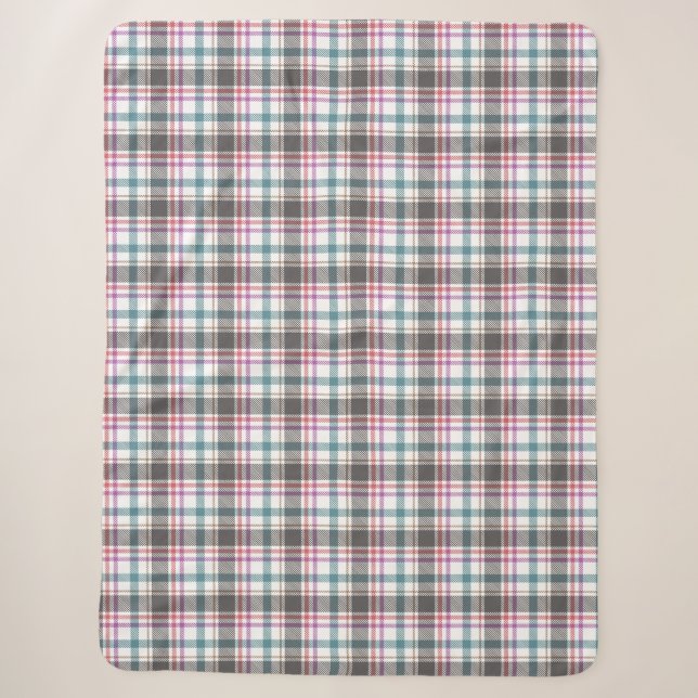 Classic Plaid Pattern Sherpa Blanket (Front)