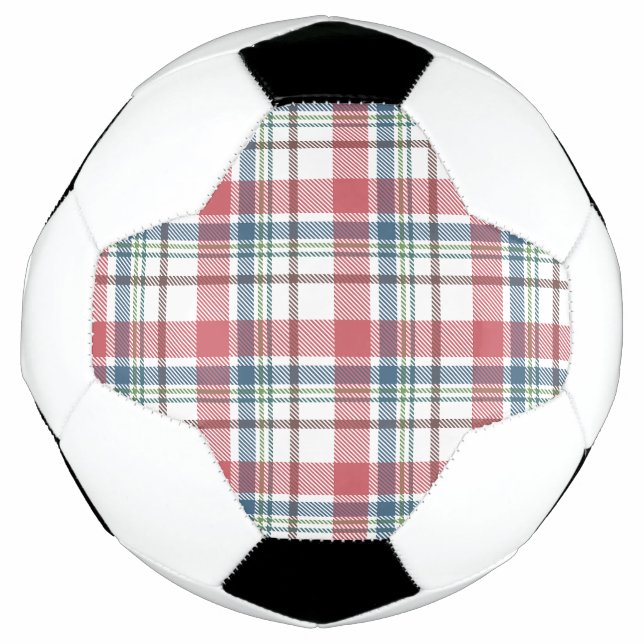 Classic Plaid Pattern Soccer Ball (Front)