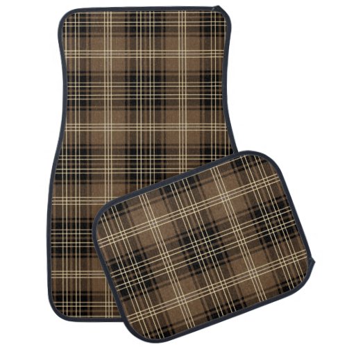 Classic plaid pattern tartan car mat