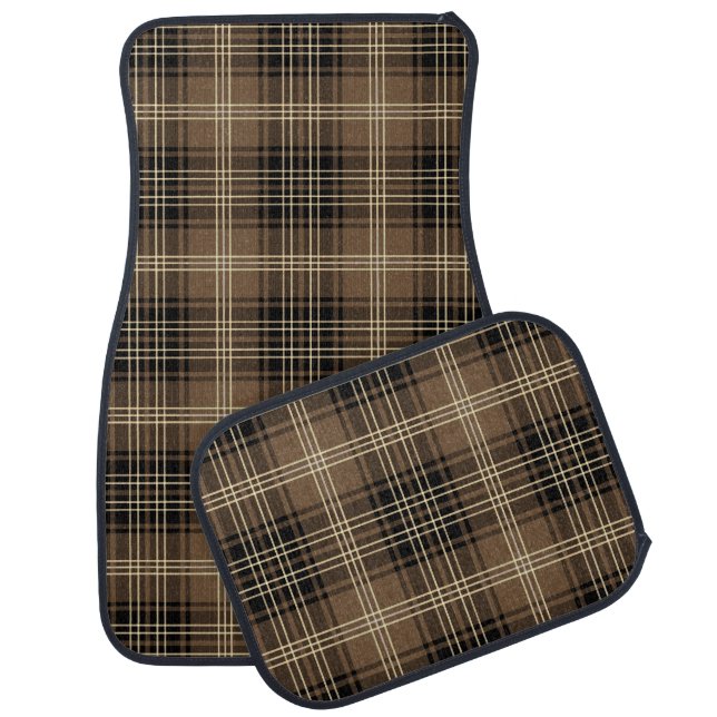 Classic plaid pattern tartan car mat (Set)
