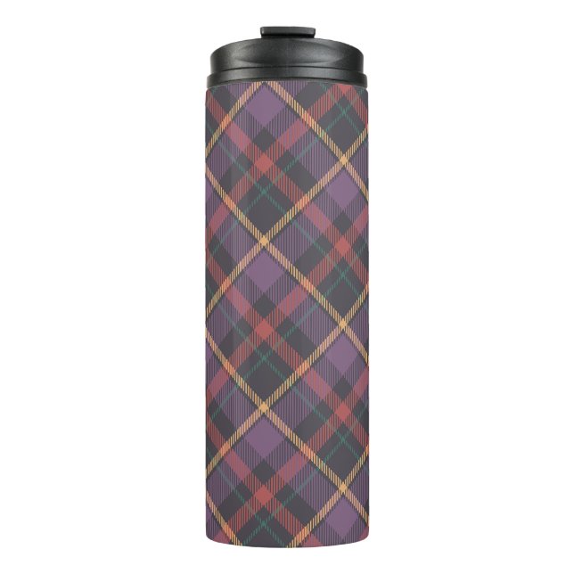Classic Plaid Pattern Thermal Tumbler (Front)