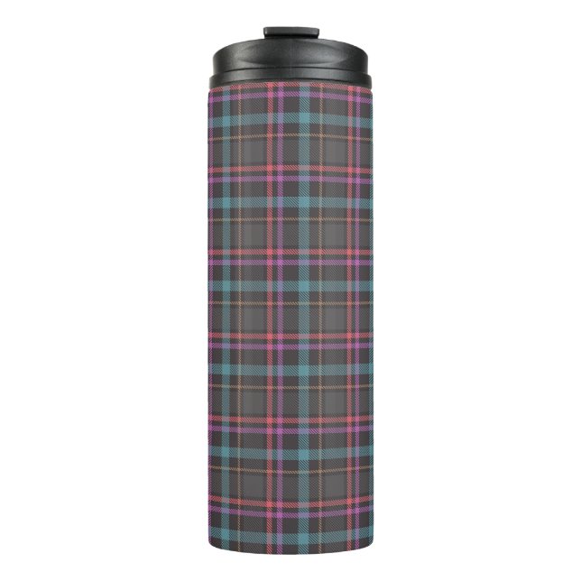 Classic Plaid Pattern Thermal Tumbler (Front)