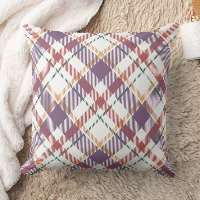 Classic Plaid Pattern Throw Pillow (Blanket)