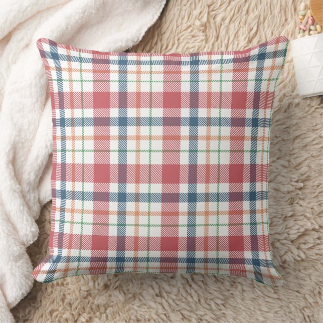 Classic Plaid Pattern Throw Pillow (Blanket)