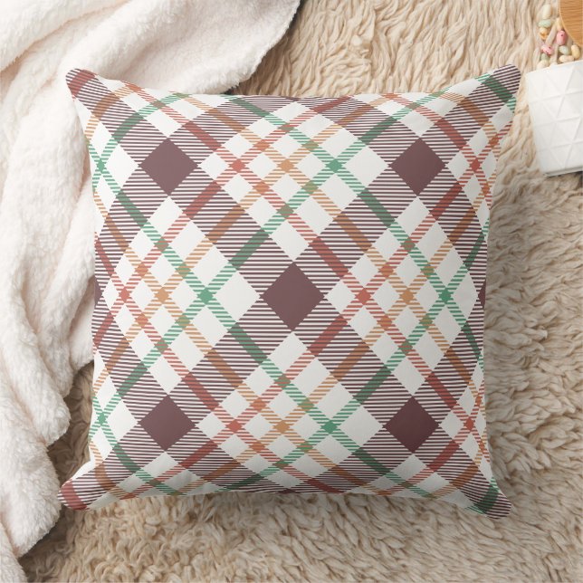 Classic Plaid Pattern Throw Pillow (Blanket)