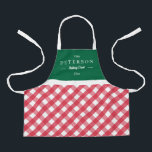 Classic Plaid Personalized Kid Apron<br><div class="desc">This lovely design can be customized to your favorite color combinations. Matching adult and junior designs available. Makes a great gift! Find stylish stationery and gifts at our shop: www.berryberrysweet.com.</div>