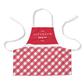 Classic Plaid Personalized Kid Apron