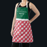 Classic Plaid Personalized Matching Family Apron<br><div class="desc">Available in more colors. Matching adult and junior designs available. Makes a great gift! Find stylish stationery and gifts at our shop: www.berryberrysweet.com.</div>