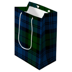Classic Plaid Rustic Green Tartan Medium Gift Bag