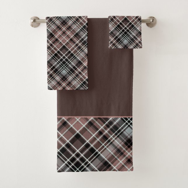 Classic Plaid Tartan Napkins Bath Towel Set (Insitu)