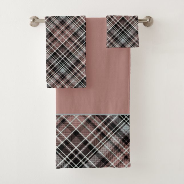 Classic Plaid Tartan Napkins Bath Towel Set (Insitu)