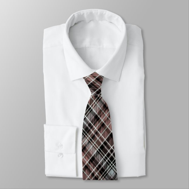 Classic Plaid Tartan   Neck Tie (Tied)