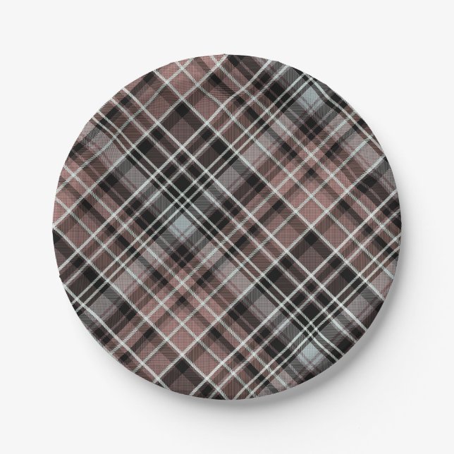 Classic Plaid Tartan  Paper Plates (Front)