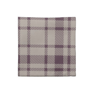 Classic Plaid Tartan Pattern-Eggplant & Taupe Cloth Napkin