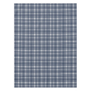 Classic Plaid Tartan Pattern-Navy & White Tablecloth