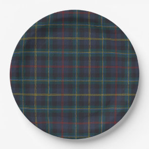 Classic Plaid Teddy Bear Baby Shower Paper Plates