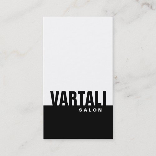 Classic Plain Black Salon Business Card