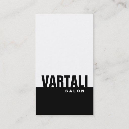 Customizable Classic Plain Black Salon Business Card