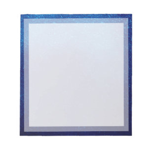 Classic Plain Blue Boarder Photo frame Notepad