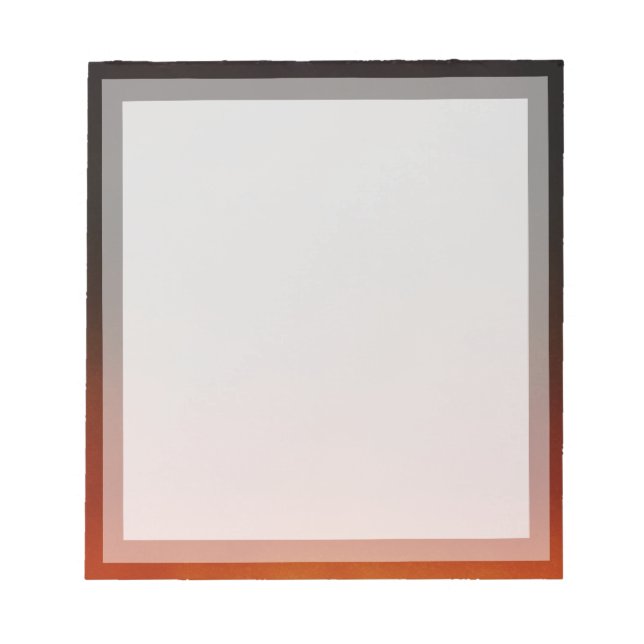 Classic Plain Orange Sunset Boarder Photo frame Notepad (Front)