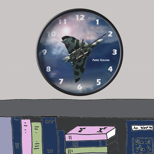Classic plane Avro Vulcan delta wing your name Clock