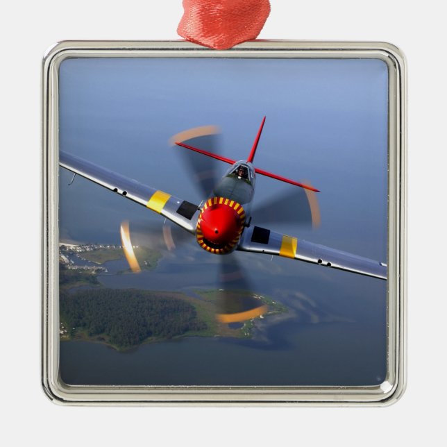 Classic Plane Metal Ornament (Front)