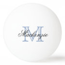 Classic Play | Monogram Name Script Blue Initial Ping-Pong Ball Classic Play | Monogram Name Script Blue Initial Ping-Pong Ball