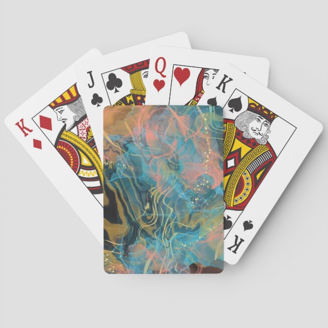 Classic Playing Cards Abstract Design (Back)