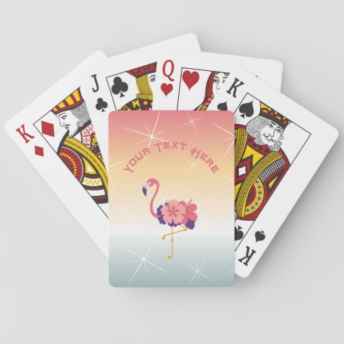 Classic Playing Cards Flamingo Sunset Party Game