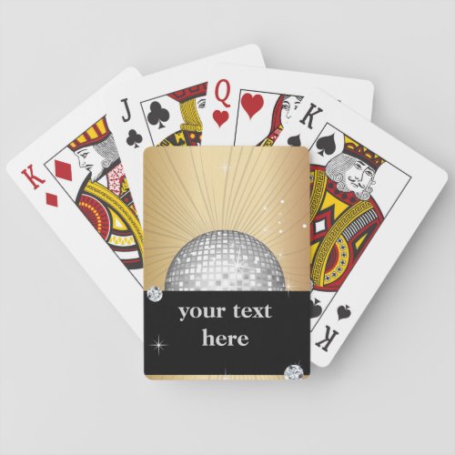 Classic Playing Cards glitter disco ball Playing Cards