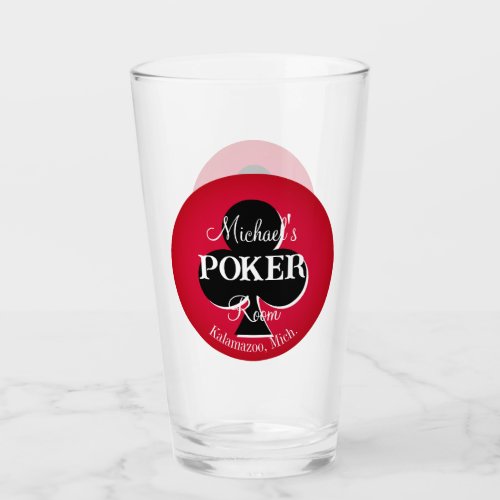 Classic Playing Cards Poker Room  Glass _ Club