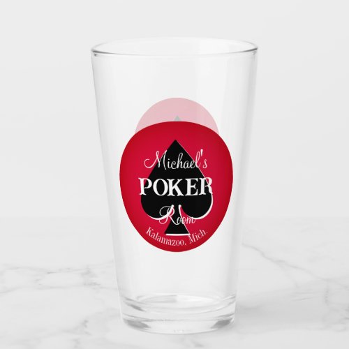 Classic Playing Cards Poker Room  Glass _ Spade