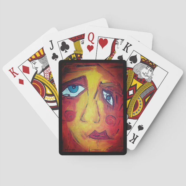 Classic Playing Cards with Art "Woman Unglued" (Back)