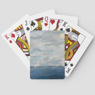 Classic playing cards with beach theme