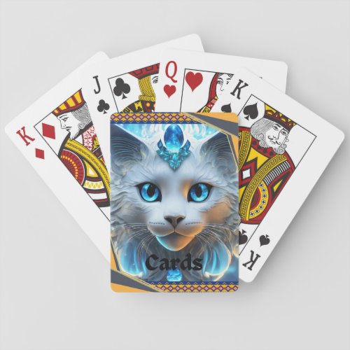Classic Playing Cards with Whimsical Cats on Water